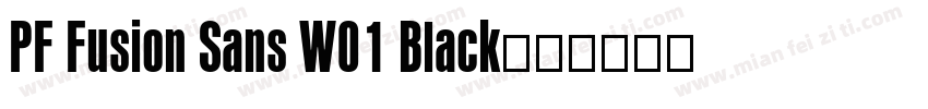 PF Fusion Sans W01 Black字体转换